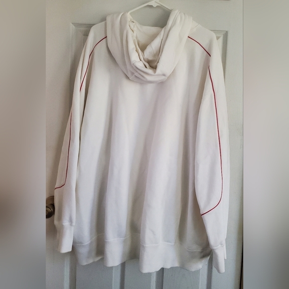 Rare Nike Woman's White Hoodie with Red Logo, Size XXL - Picture 4 of 7